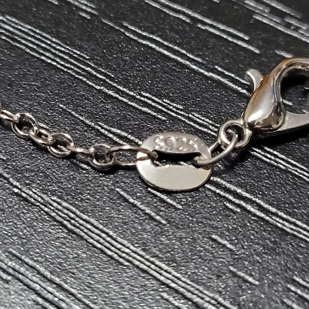 Sterling silver 925 necklace with a Pink Gemstone Pendant - Picture 3 of 4